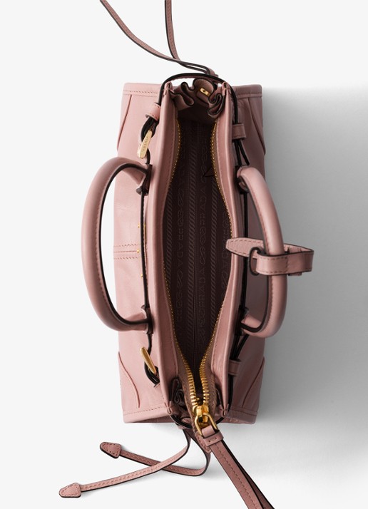 Prada Bonnie Mini handtas van kalfsleer - detail 3 oudroze