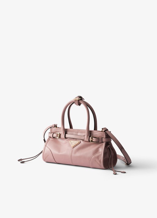 Prada Bonnie Mini handtas van kalfsleer - voorkant 6 oudroze