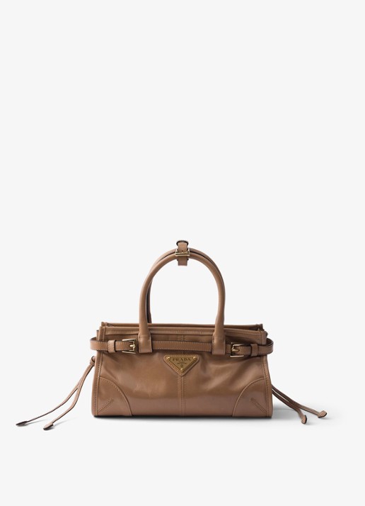 Prada Bonnie Mini handtas van kalfsleer - voorkant 5 bruin
