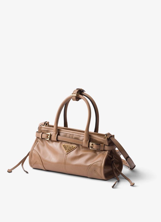 Prada Bonnie Mini handtas van kalfsleer - voorkant 6 bruin