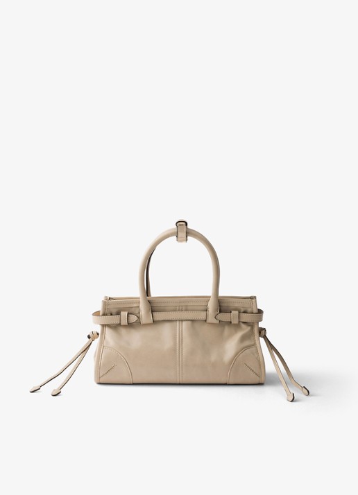 Prada Bonnie Mini handtas van kalfsleer - achterkant 7 beige