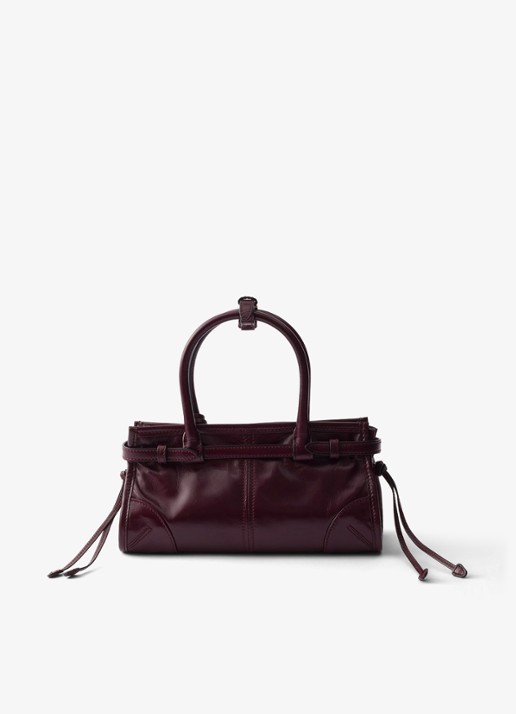 Prada Bonnie Mini handtas van kalfsleer - achterkant 4 bordeauxrood