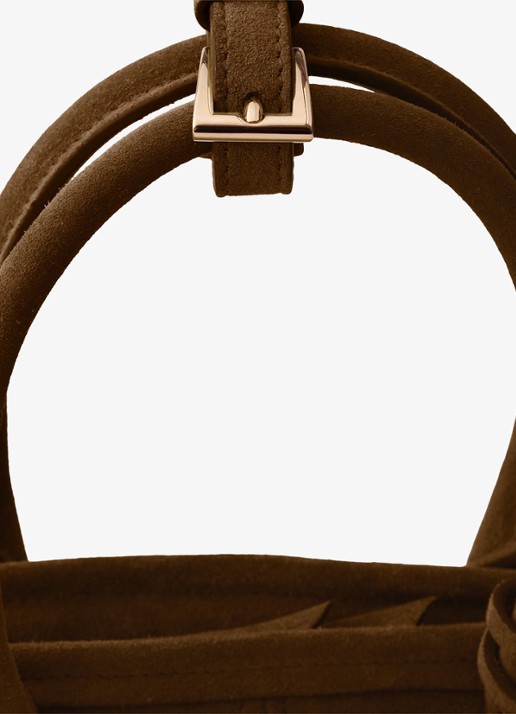 Prada Bonnie Mini handtas van kalfssuède - detail 4 naturel