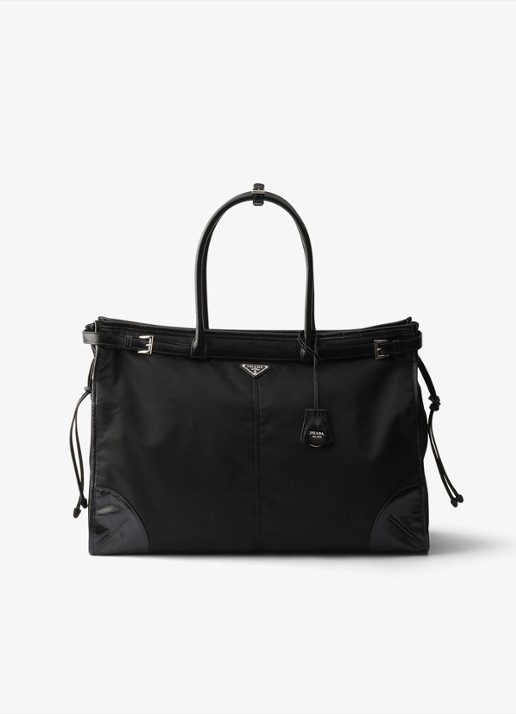 Prada Bonnie Re-Nylon schoudertas met leren details