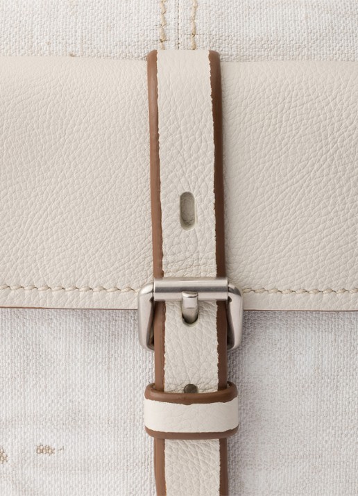Prada Bonnie schoudertas met leren details - detail 2 wit