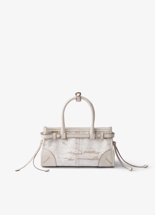 Prada Bonnie Small handtas met leren details - achterkant wit