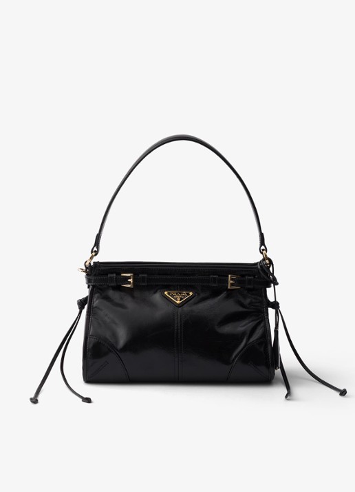 Prada Bonnie Small handtas van kalfsleer - voorkant 4 zwart