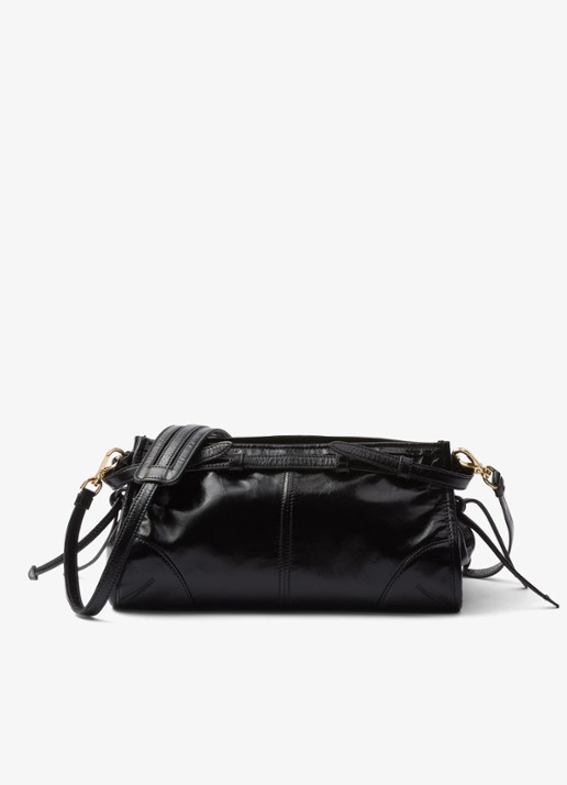 Prada Bonnie Small schoudertas van leer met afneembare schouderriem - achterkant 5 zwart
