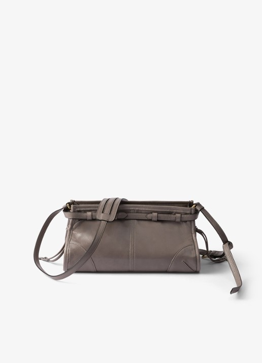 Prada Bonnie Small schoudertas van leer met afneembare schouderriem - achterkant 3 taupe