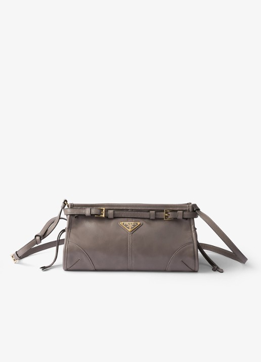 Prada Bonnie Small schoudertas van leer met afneembare schouderriem
