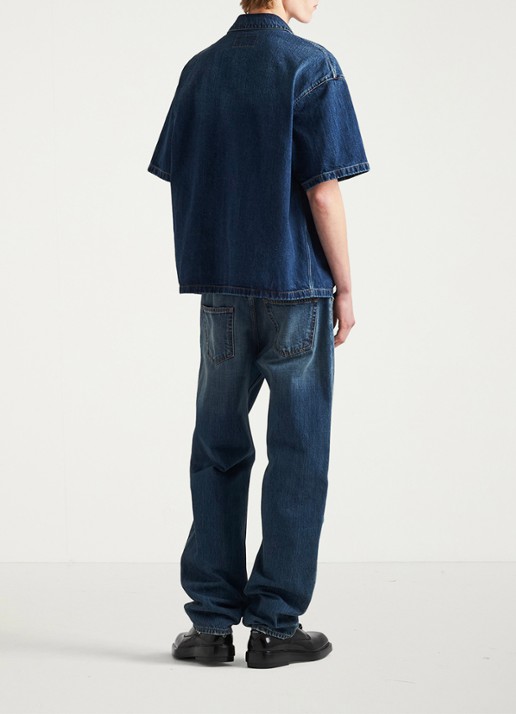 Prada Boxy fit overhemd van denim - detail 5 indigo