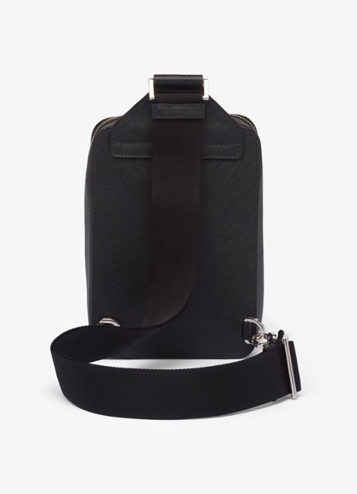 Prada Brique schoudertas van kalfsleer - achterkant 5 zwart
