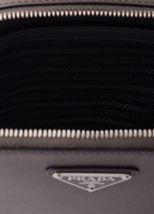 Prada Brique schoudertas van kalfsleer - detail 3 grijs