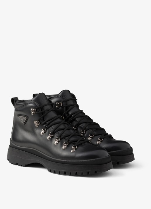 Prada Brixxen veterboot van leer