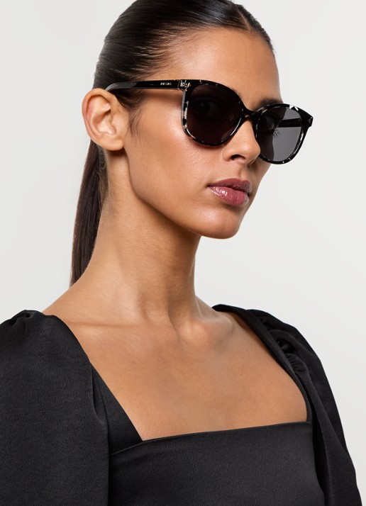 Prada Butterfly zonnebril gepolariseerd PR22ZS - voorkant 5 zwart