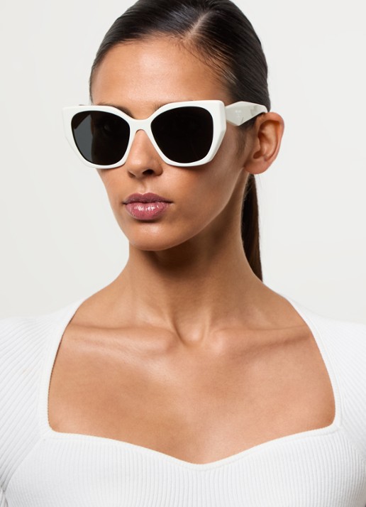 Prada Butterfly zonnebril PR19ZS - voorkant 2 gebroken wit