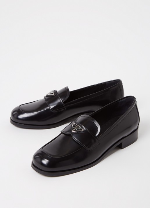 Prada Calzature Donna loafer van leer - detail 3 zwart
