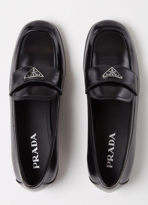 Prada Calzature Donna loafer van leer - detail 5 zwart