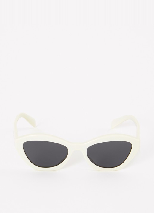 Prada Cat Eye zonnebril PRA02S  - detail gebroken wit