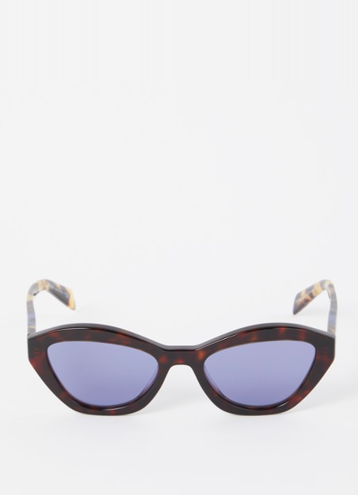 Prada Cat Eye zonnebril PRA02S - detail 3 donkerbruin