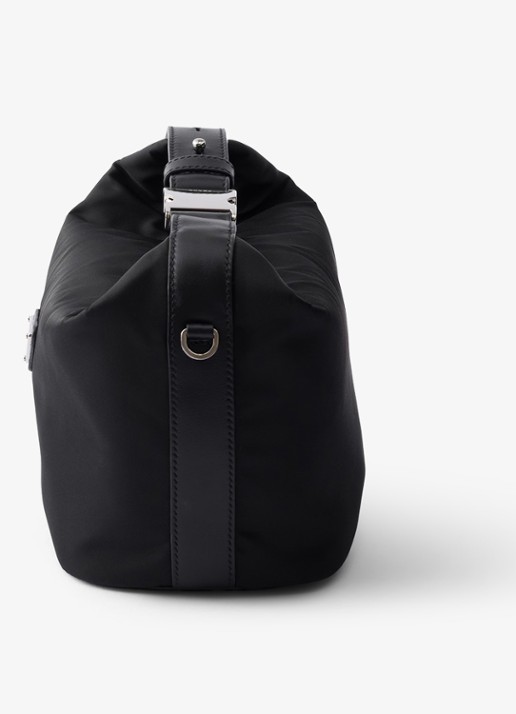Prada Chérie Re-Nylon Mini handtas met leren details - detail 2 diepzwart