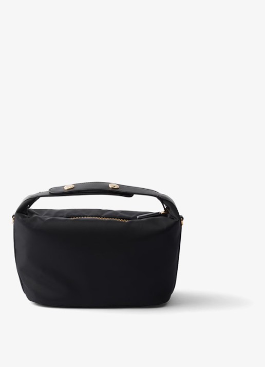 Prada Chérie Re-Nylon Mini handtas met leren details - achterkant 3 black