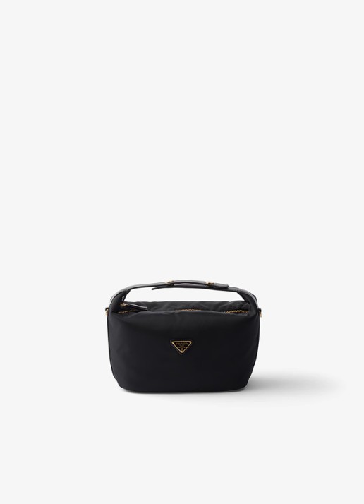 Prada Chérie Re-Nylon Mini handtas met leren details - voorkant black