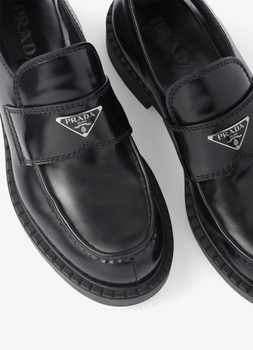 Prada Chocolate loafer van leer - detail 5 zwart