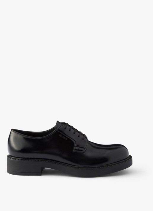 Prada Chocolate veterschoen van kalfsleer
