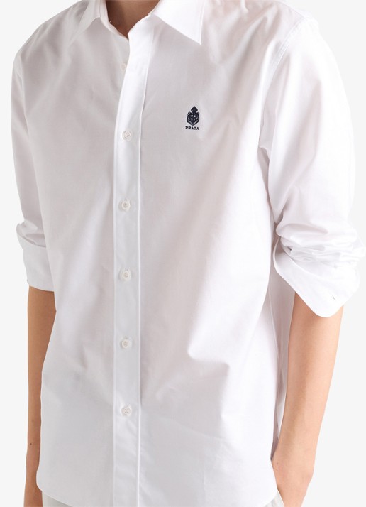 Prada Classic fit overhemd met logoborduring