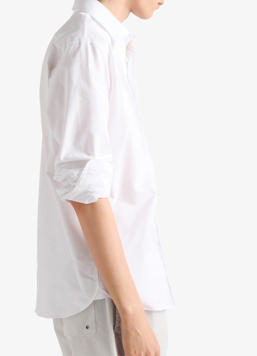 Prada Classic fit overhemd met logoborduring - detail 4 wit