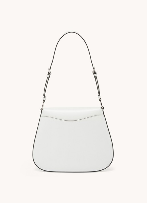 Prada Cleo schoudertas van leer - detail wit