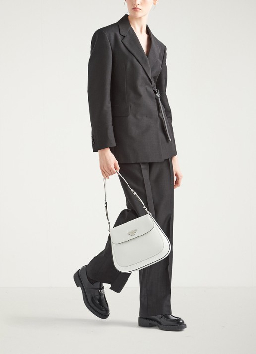Prada Cleo schoudertas van leer - voorkant 7 wit