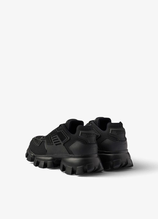 Prada Cloudbust Thunder sneaker met gebreid bovenwerk - achterkant 3 zwart