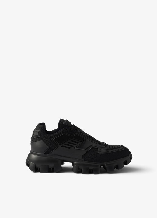 Prada Cloudbust Thunder sneaker met gebreid bovenwerk - voorkant 4 zwart