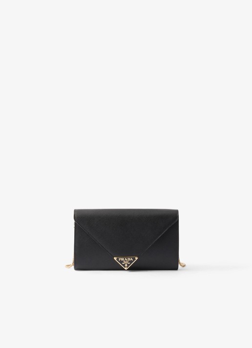 Prada Clutch van kalfsleer met afneembare schouderriem