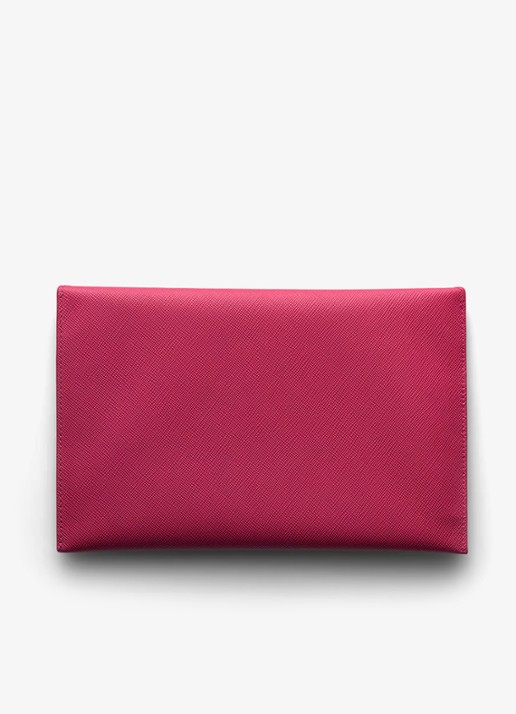 Prada Clutch van kalfsleer - achterkant 4 donkerroze