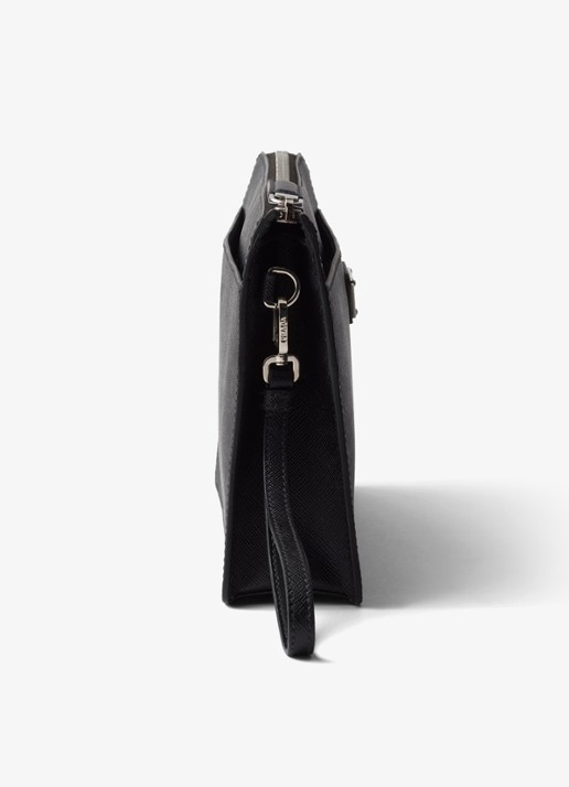 Prada Clutch van kalfsleer - detail 3 zwart