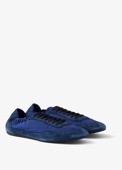 Prada Collapse Re-Nylon sneaker met suède details