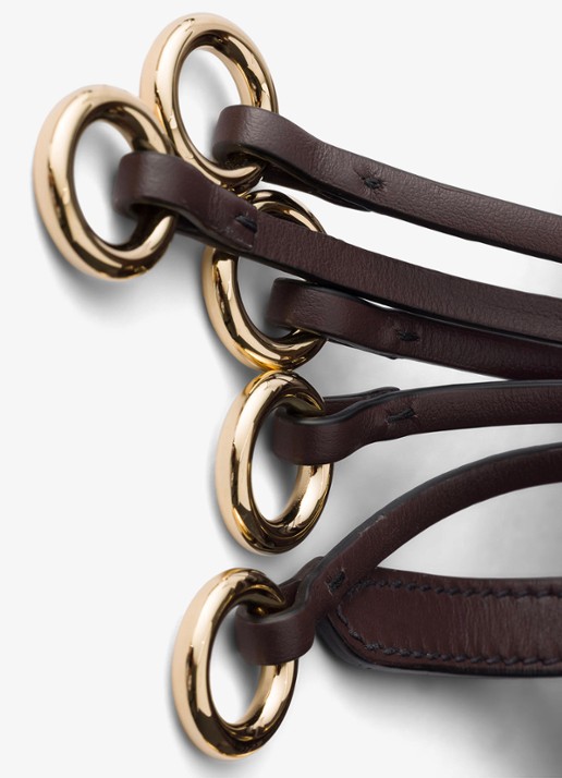 Prada Corsaire Mini schoudertas van corduroy met leren details - detail 4 donkerbruin