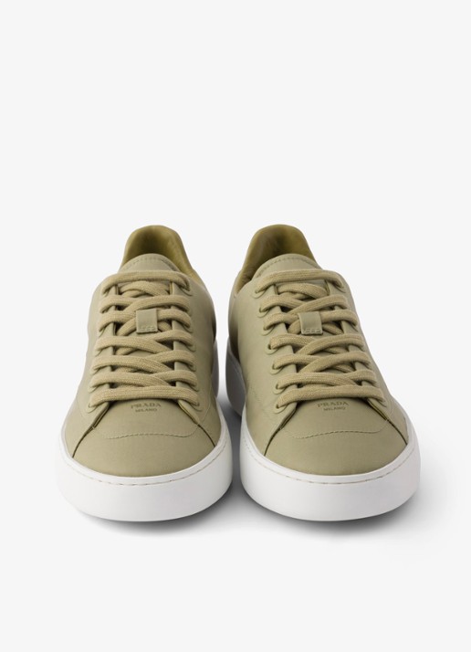 Prada Court Re-Nylon sneaker met logo - detail 4 groen