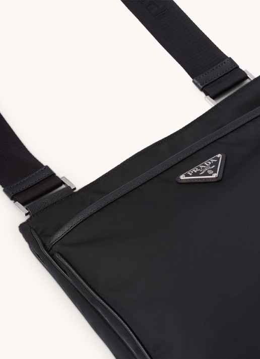 Prada Crossbodytas met leren details - detail 6 zwart