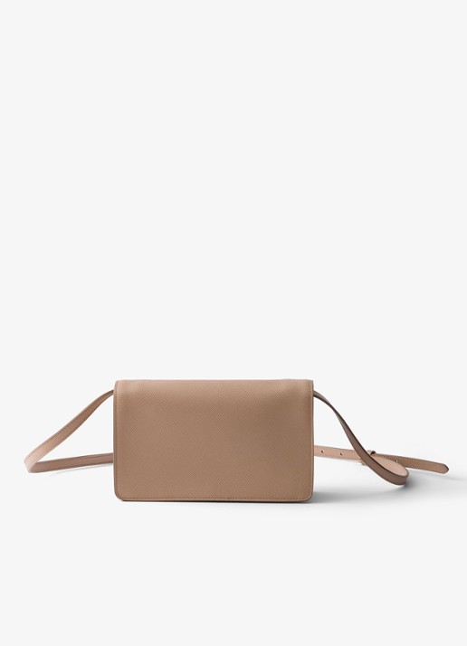 Prada Crossbodytas van kalfsleer - achterkant 3 lichtbruin