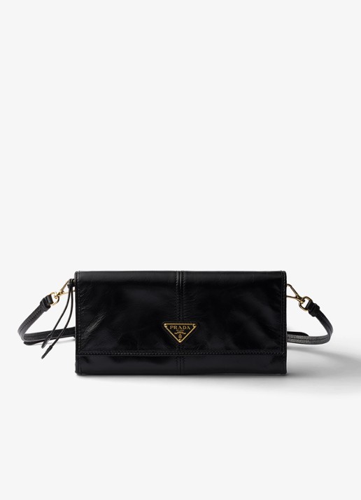 Prada Crossbodytas van kalfsleer - voorkant 5 zwart