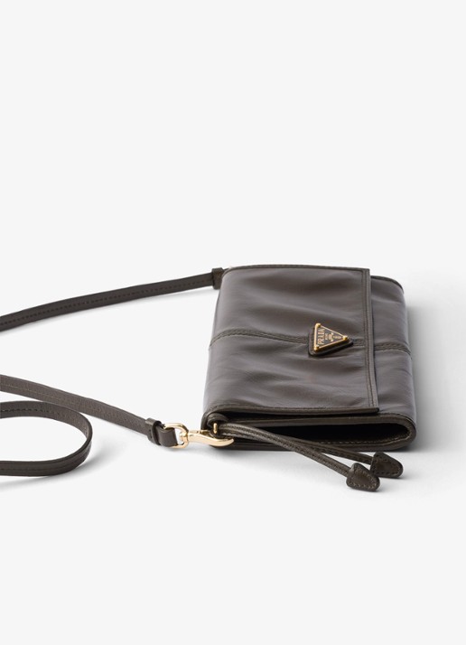 Prada Crossbodytas van kalfsleer - detail groen