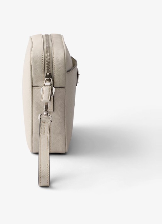 Prada Crossbodytas van kalfsleer - detail 4 gebroken wit