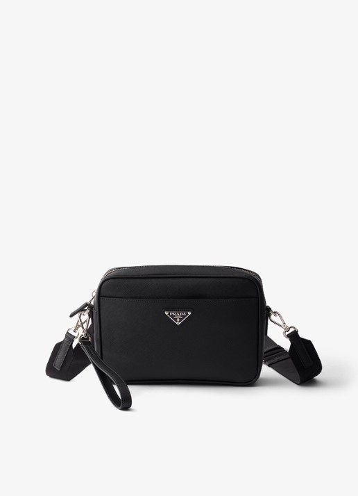 Prada Crossbodytas van kalfsleer - voorkant black