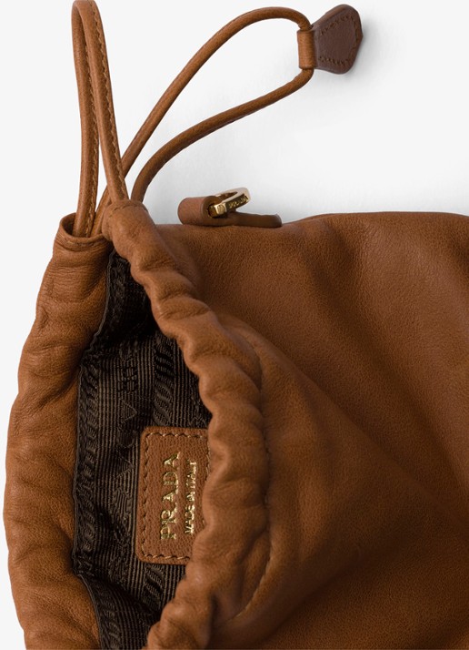 Prada Crossbodytas van lamsleer - detail 3 bruin
