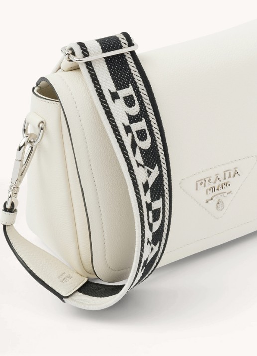 Prada Crossbodytas van leer - detail 3 wit