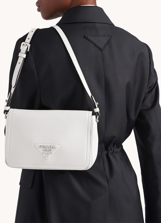 Prada Crossbodytas van leer - detail 4 wit